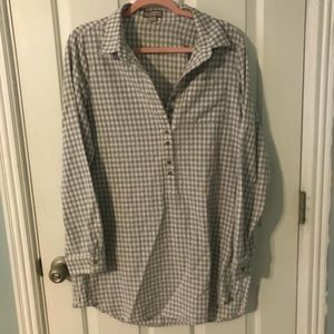 FINAL $ DROP Ethereal Plaid Dress Tunic Grey Large